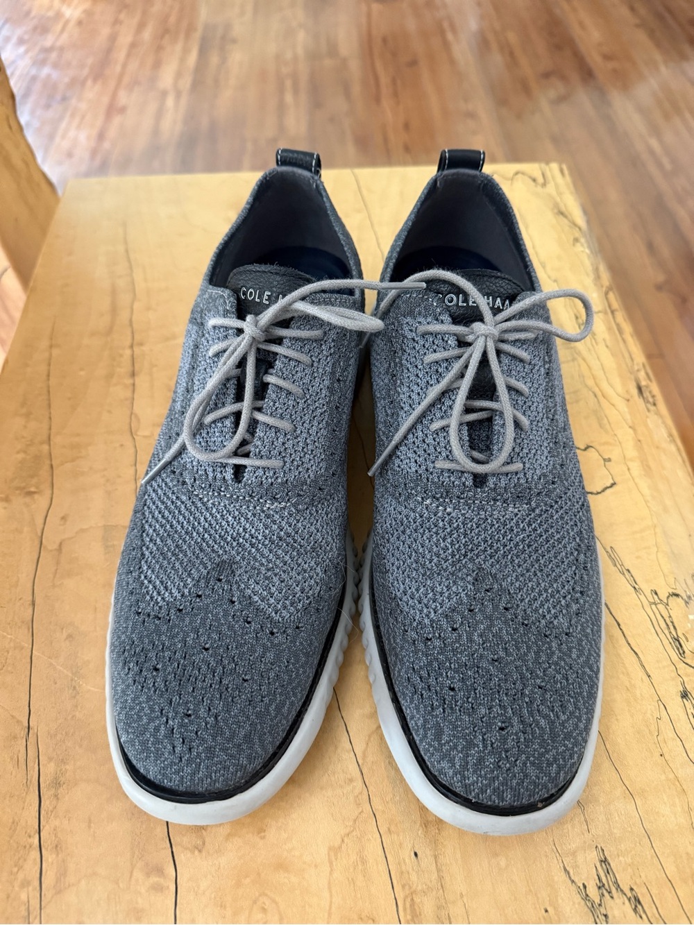 Cole Haan Grey Knit Wingtip Derbys